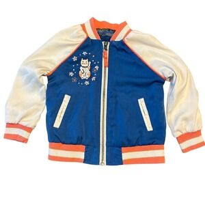 OshKosh Bomber Jacket 18 month Cat Japan Embroidered cherry blossoms